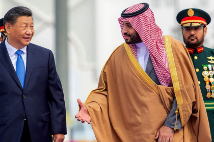 Saudi Crown Prince Mohammed bin Salman with Chinese President Xi Jinping in Riyadh